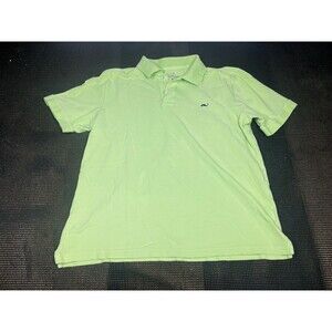 Vineyard Vines Men's Medium‎ Green Blue short sleeve polo 100% cotton